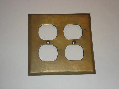 Brass switch cover Code AE.053 size 116 x 114 mm.